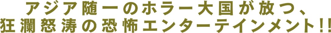 アジア随一のホラー大国が放つ狂瀾怒涛の恐怖エンターテインメント！！